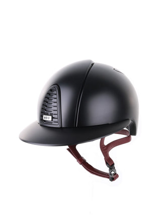 Casque Kep Italia Cromo 2.0 Textile Polo Noir Bordeaux Jugulaire
