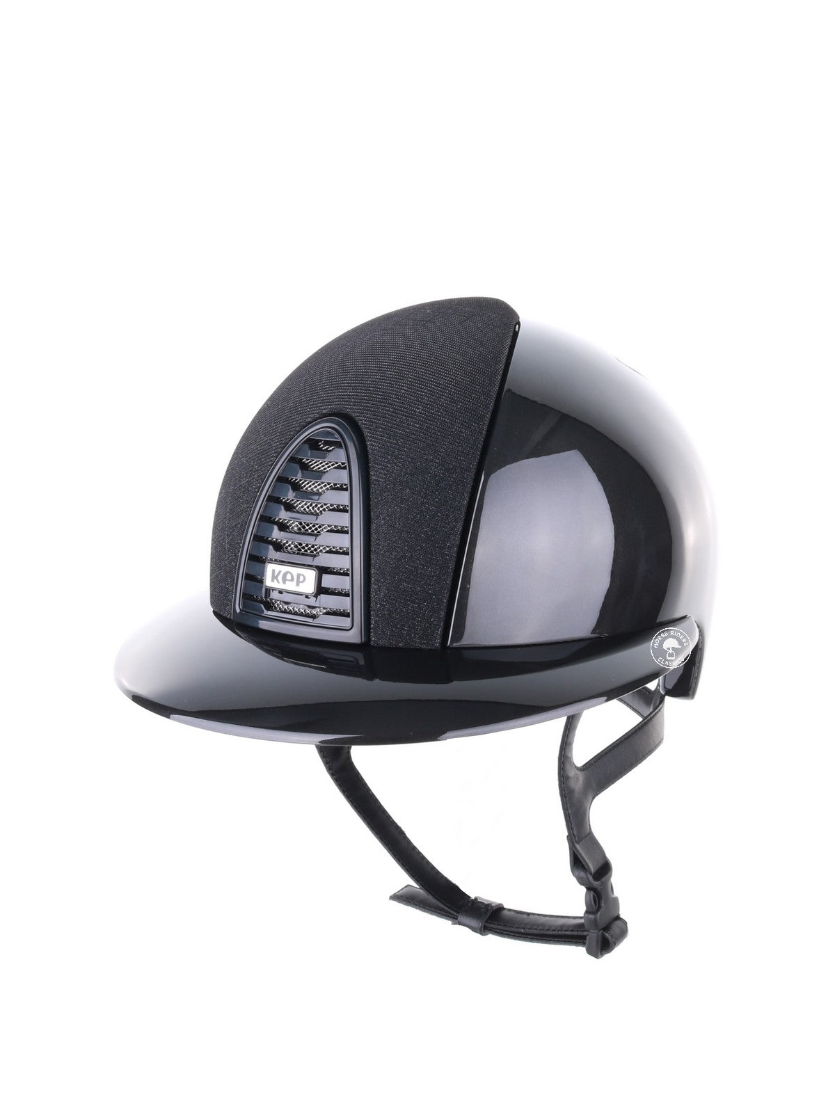 Kep Italia Paardrijhelm Cromo 2.0 Shine Polo Klep Zwart RAW Frame Galassia insert Zwart