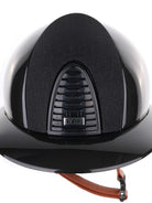 Kep Italia Paardrijhelm Cromo 2.0 Shine Polo Klep Zwart RAW Frame Galassia Insert Beige Kinband