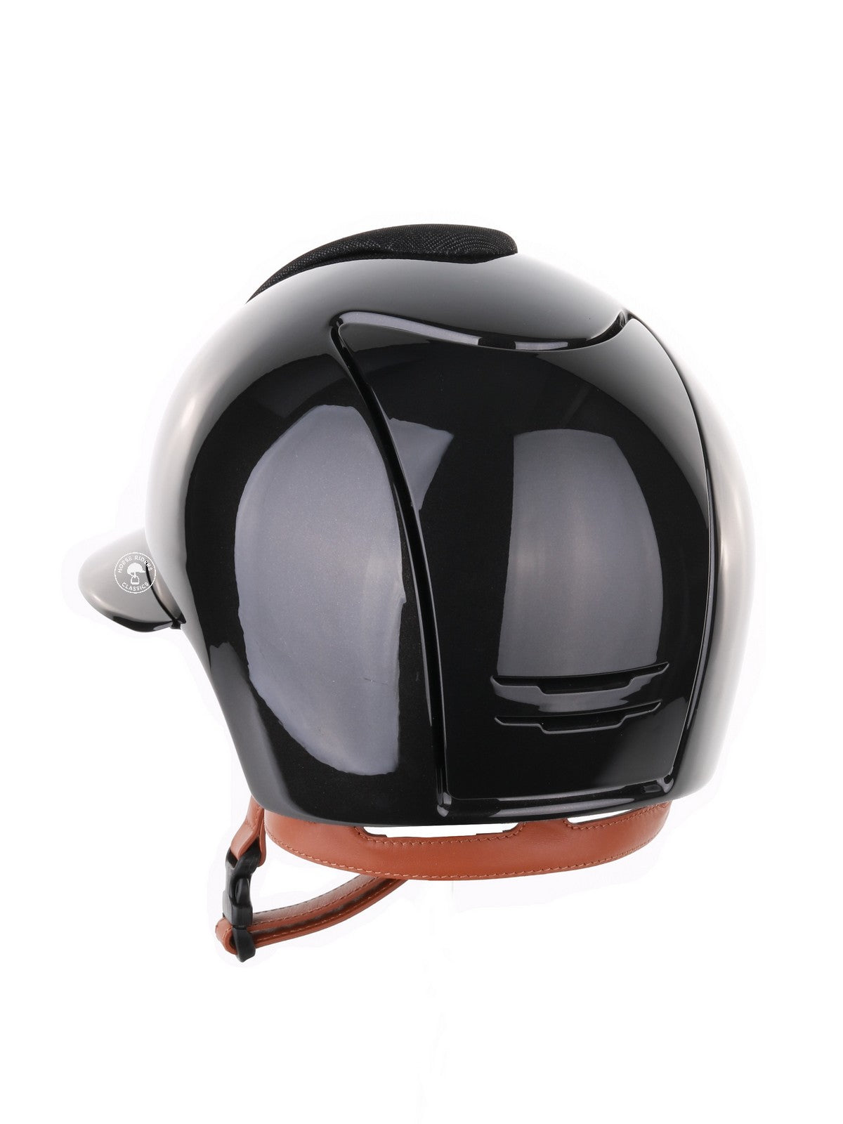 Casque Kep Italia Cromo 2.0 Shine Polo Noir RAW Frame Galassia Insert Beige Jugulaire