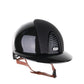 Casque Kep Italia Cromo 2.0 Shine Polo Noir RAW Frame Star Insert Beige Jugulaire
