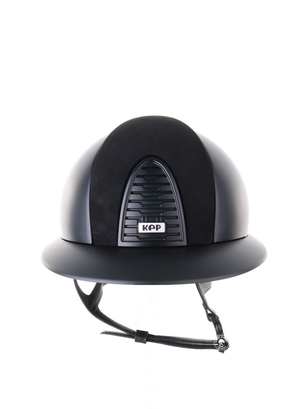 Kep Italia Paardrijhelm Cromo 2.0 Textile Polo Klep Zwart Suede Insert