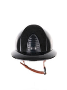 Kep Italia Paardrijhelm Cromo 2.0 Shine Polo Klep Zwart RAW Frame Suede Insert Beige Kinband