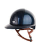 Casque Kep Italia Cromo 2.0 Shine Polo Bleu RAW Frame Beige Jugulaire