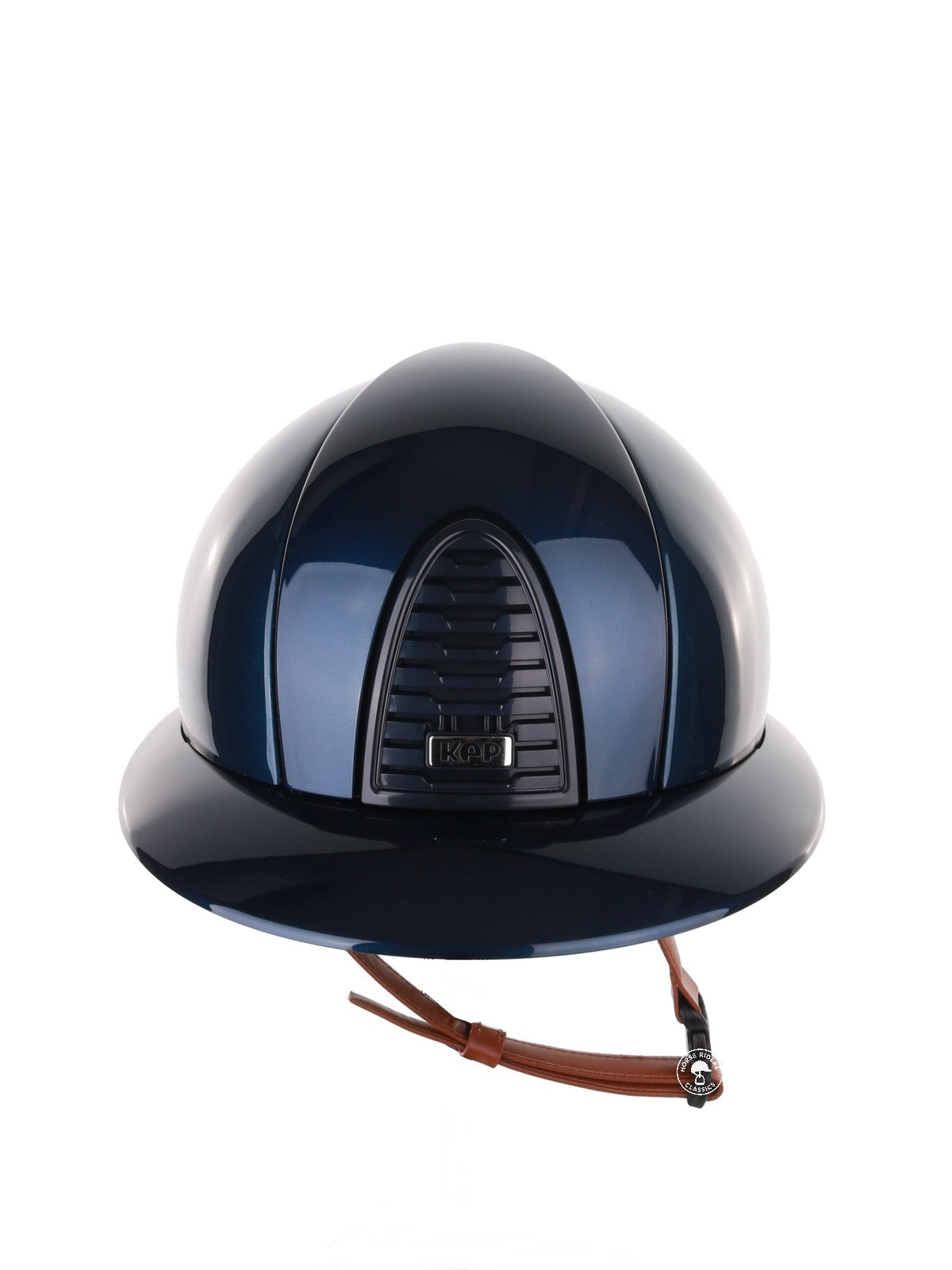 Kep Italia Paardrijhelm Cromo 2.0 Shine Polo Klep Blauw RAW Frame Beige Kinband