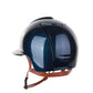 Casque Kep Italia Cromo 2.0 Shine Polo Bleu RAW Frame Beige Jugulaire