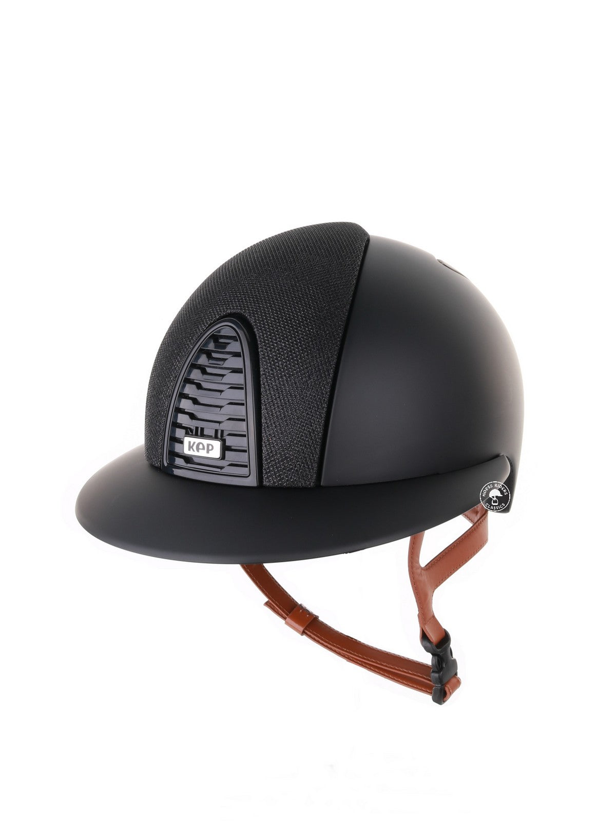 Casque Kep Italia Cromo 2.0 Matt Polo Noir Luminor Insert Beige Jugulaire