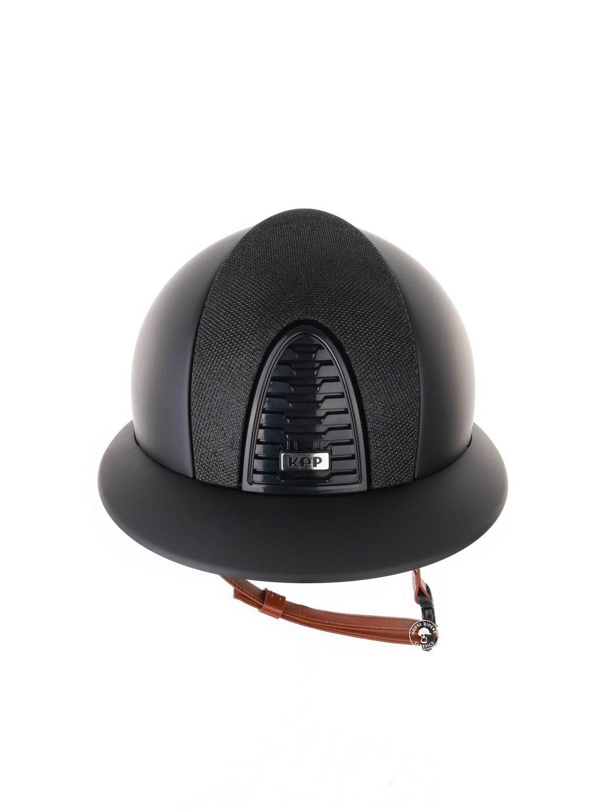 Casque Kep Italia Cromo 2.0 Matt Polo Noir Luminor Insert Beige Jugulaire