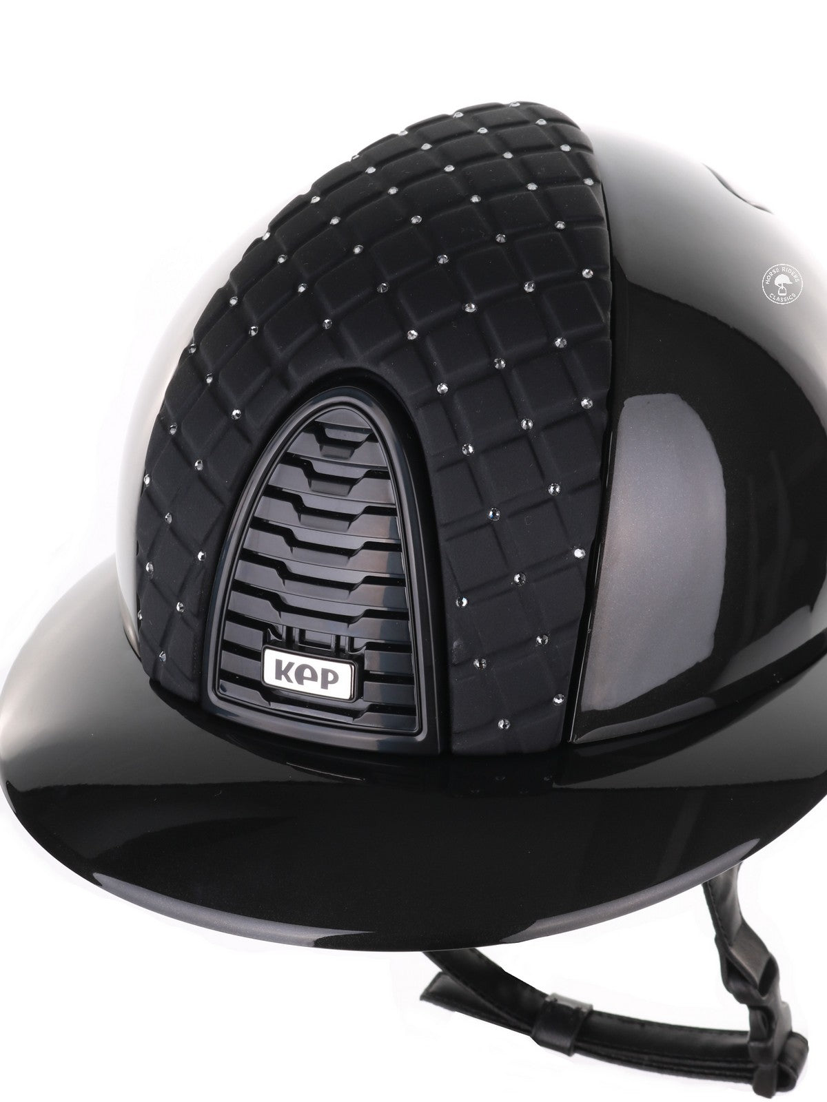 Kep Italia Paardrijhelm Cromo 2.0 Shine Polo Klep Zwart RAW Frame Milano Cross insert