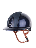 Kep Italia Paardrijhelm Cromo 2.0 Polish Polo Klep Blauw Swarovski Frame Beige Kinband