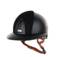 Casque Kep Italia Cromo 2.0 Textile Polo Noir Suede Insert Beige Jugulaire
