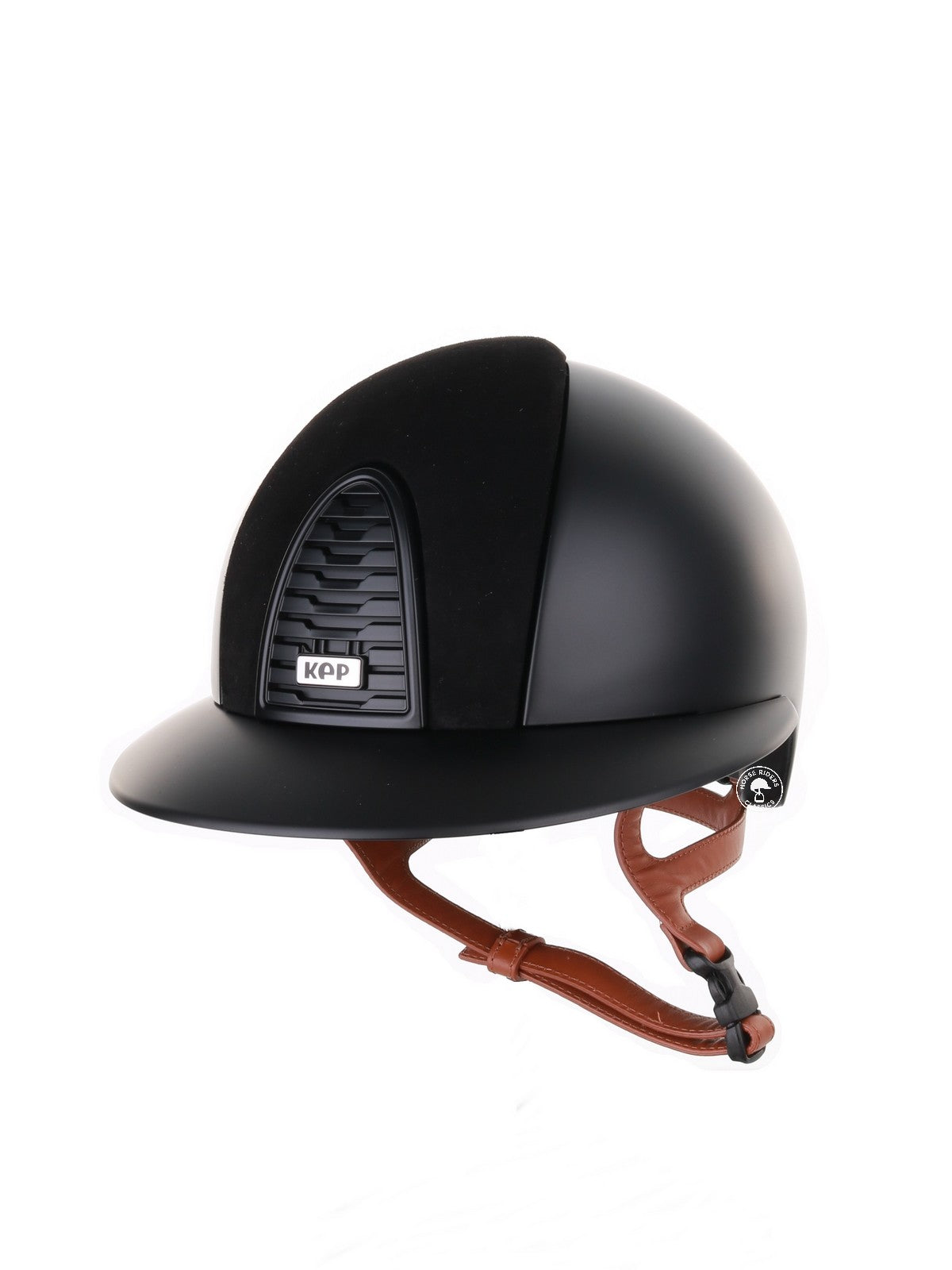 Casque Kep Italia Cromo 2.0 Textile Polo Noir Suede Insert Beige Jugulaire