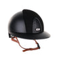 Casque Kep Italia Cromo 2.0 Textile Polo Noir Suede Insert Beige Jugulaire
