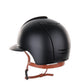 Casque Kep Italia Cromo 2.0 Textile Polo Noir Suede Insert Beige Jugulaire