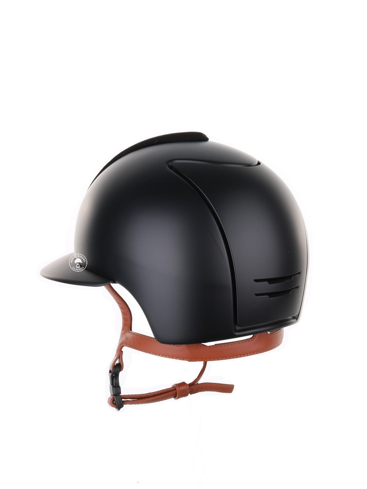 Casque Kep Italia Cromo 2.0 Textile Polo Noir Suede Insert Beige Jugulaire