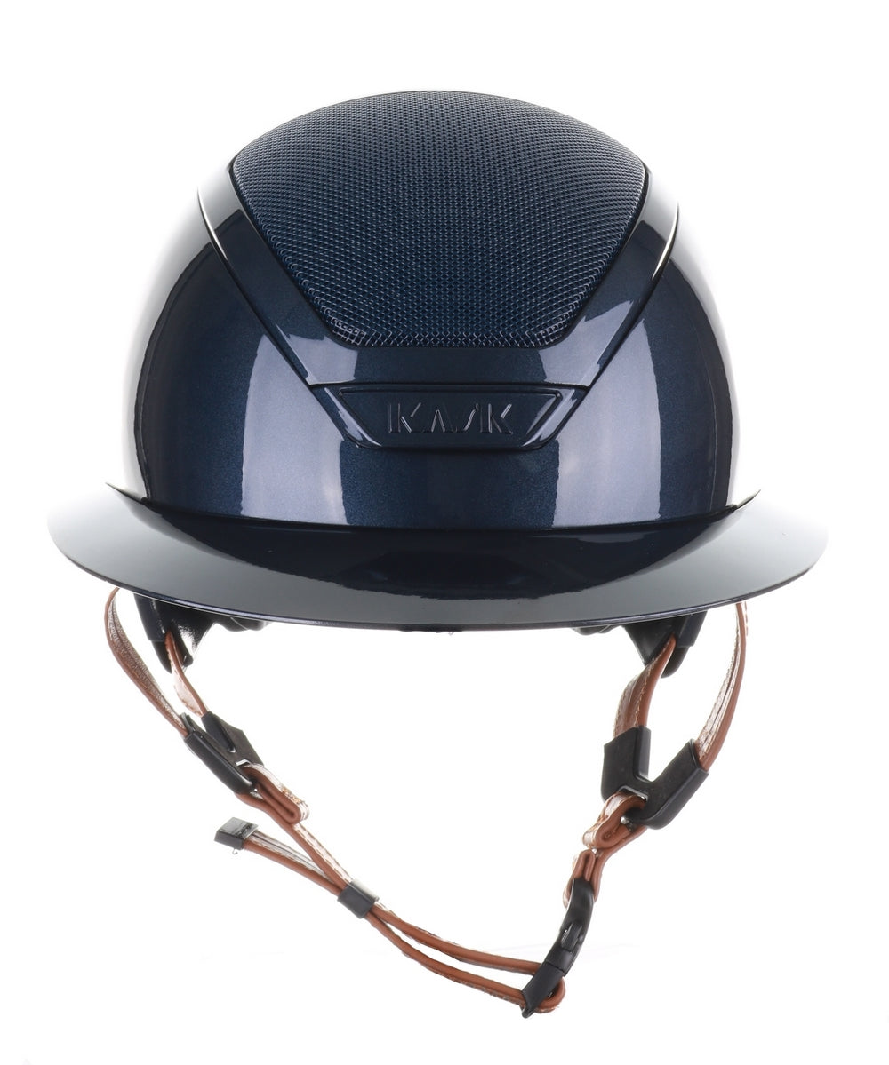 Kask Star Lady 2.0 Pure Shine Chrome Brun Clair Sangle de Menton Marine