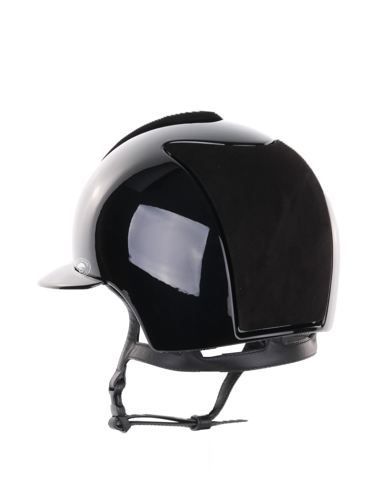 Kep Italia Paardrijhelm Cromo 2.0 Polish Polo Klep Zwart Suede Inserts