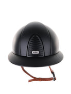 Kep Italia Paardrijhelm Cromo 2.0 Textile Polo Klep Zwart Beige Kinband