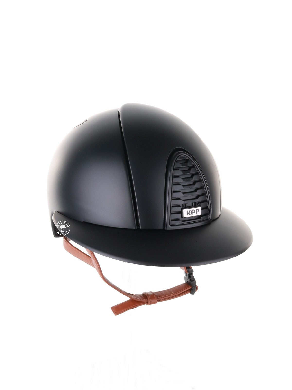 Casque Kep Italia Cromo 2.0 Textile Polo Noir  Beige Jugulaire