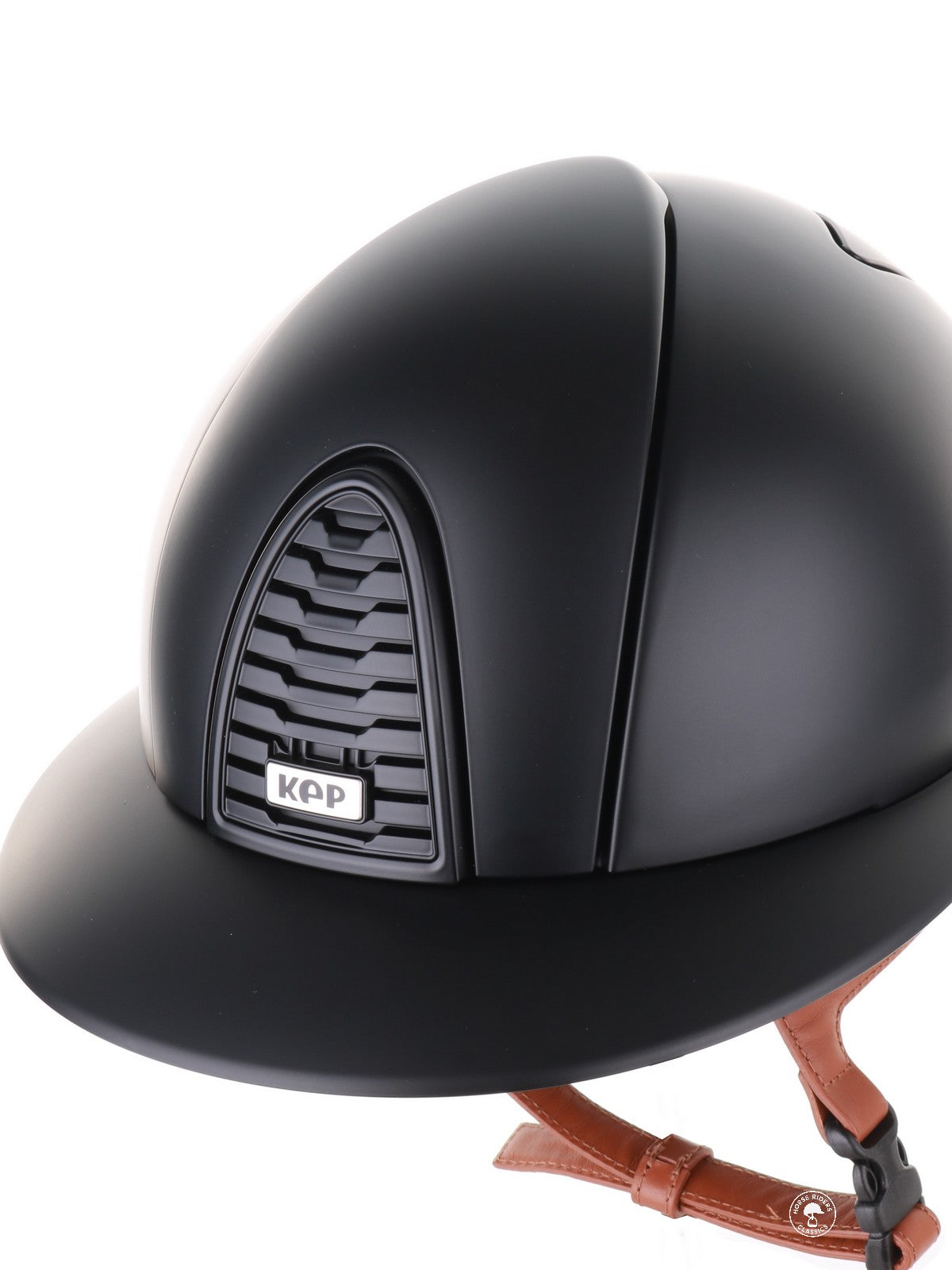 Casque Kep Italia Cromo 2.0 Textile Polo Noir  Beige Jugulaire