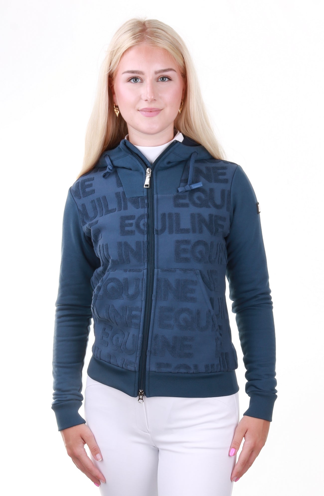 Veste Equiline à capuche pour femmes Evere Blue Teal