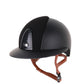 Casque Kep Italia Cromo 2.0 Matt Polo Noir Suede Insert Beige Jugulaire