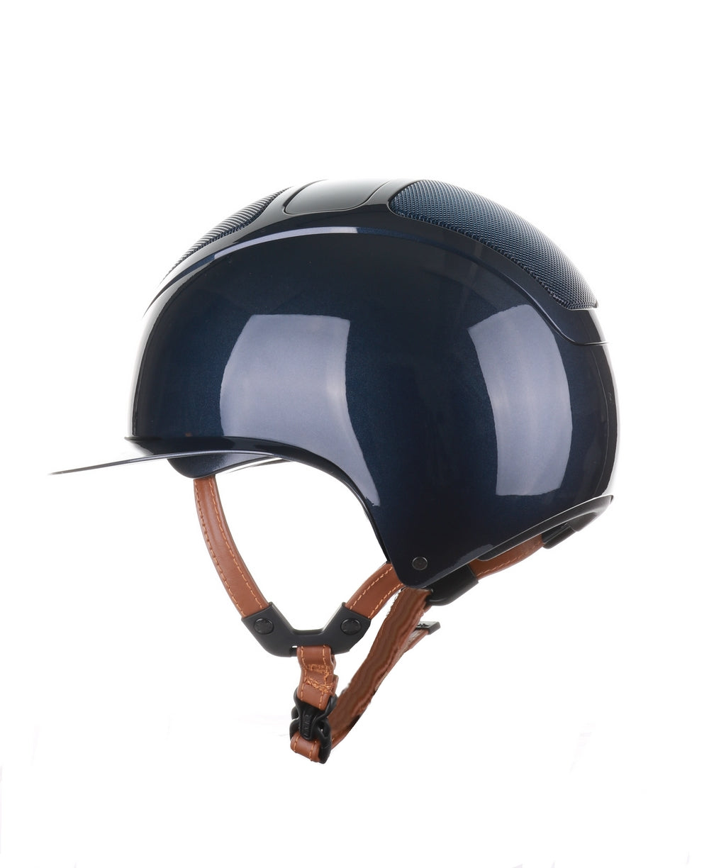 Kask Star Lady 2.0 Pure Shine Chrome Brun Clair Sangle de Menton Marine