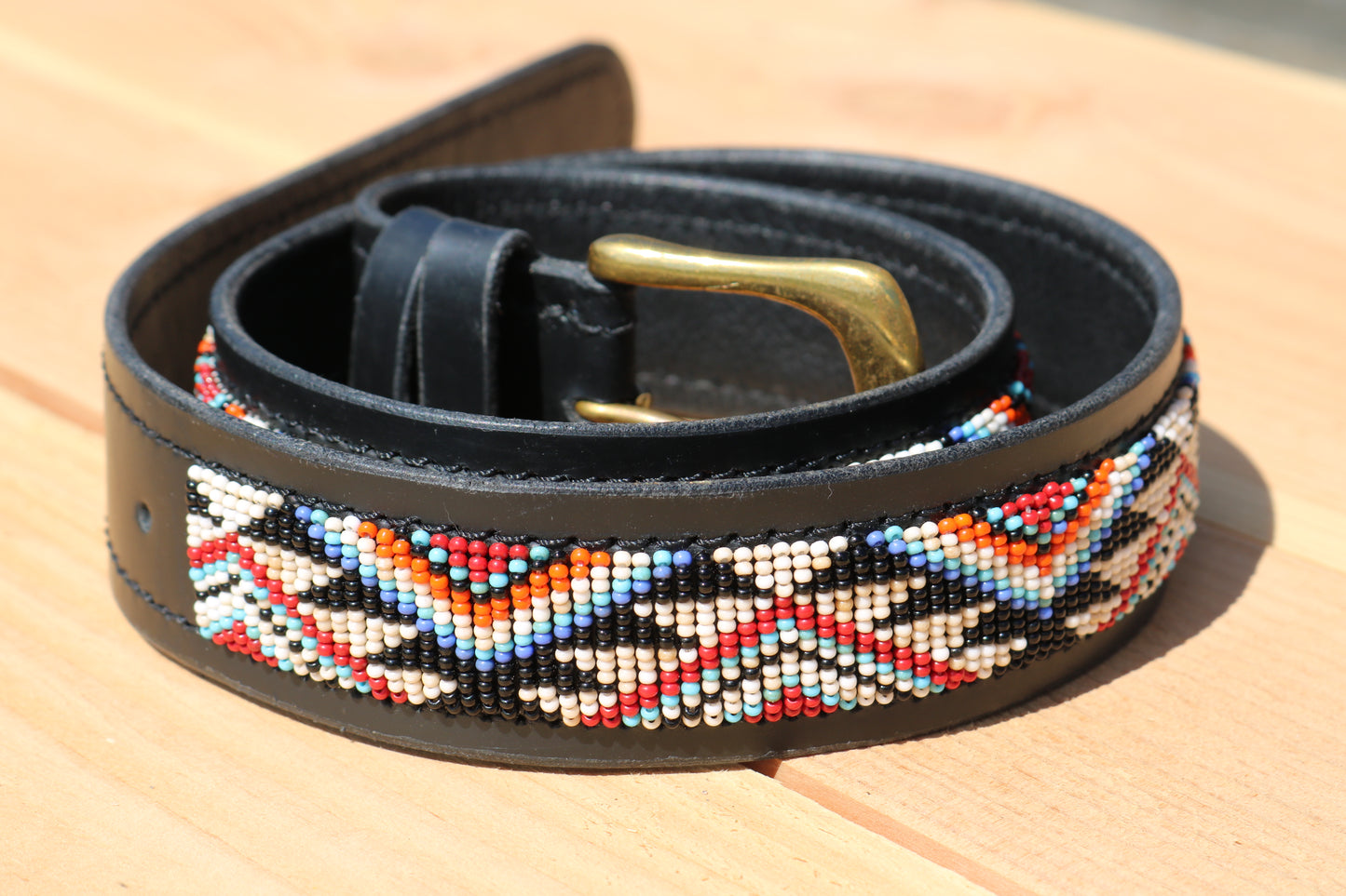 Ceinture avec perles Ghana Black