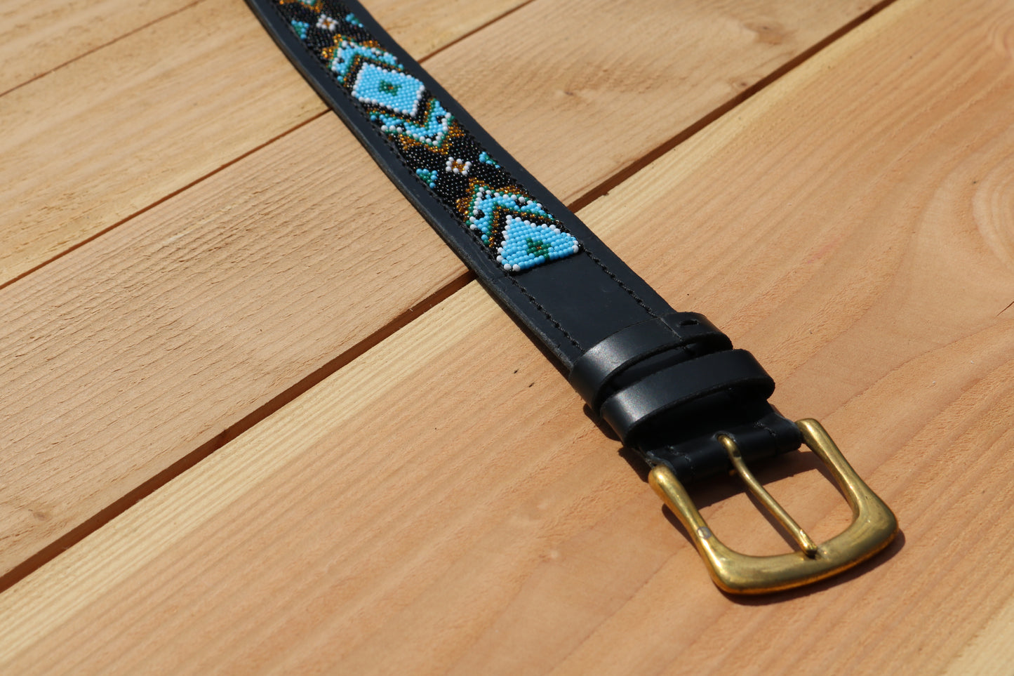 Ceinture avec perles Mwimbi Turquoise