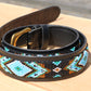 Ceinture avec perles Mwimbi Turquoise