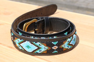 Ceinture avec perles Mwimbi Turquoise