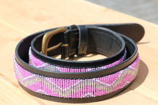 Ceinture avec perles Kabaka Pink