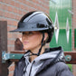 Casque d'équitation Equiline Xanto avec visière soleil Gloss Strass Noir