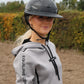 Casque d'équitation Equiline Xanto avec visière soleil Gloss Strass Noir