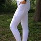 Pantalon d'équitation à grip genoux pour femmes Nicky blanc