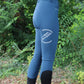 Pantalon d'équitation Equiline pour femme taille haute grip genou Eufrekh Legion Blue