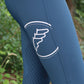 Pantalon d'équitation Equiline pour femme taille haute grip genou Eufrekh Legion Blue