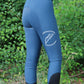 Pantalon d'équitation Equiline femme pleine adhérence taille haute Eufrefh Legion Blue