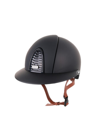 Casque Kep Italia Cromo 2.0 Matt Polo Noir Beige Jugulaire