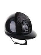 Kep Italia Paardrijhelm Cromo 2.0 Diamond Polo Klep Zwart Shaded Silver Insert Swarovski Frame