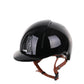 Casque d'équitation Kep Italia Smart Polish Noir Jugulaire Beige