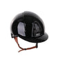 Casque d'équitation Kep Italia Smart Polish Noir Jugulaire Beige