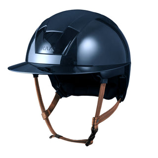 Kask Kooki Lady Shine Marine Jugulaire marron clair