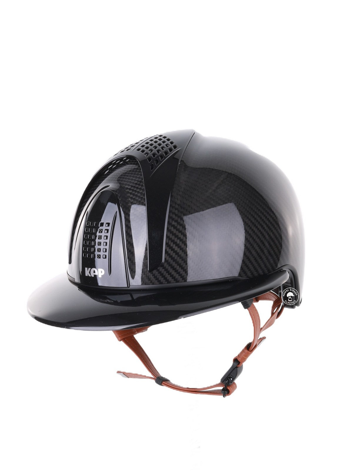 Casque Kep Italia E-Light Carbon Polo Noir Beige Jugulaire