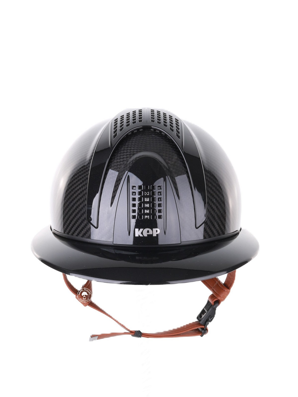 Casque Kep Italia E-Light Carbon Polo Noir Beige Jugulaire