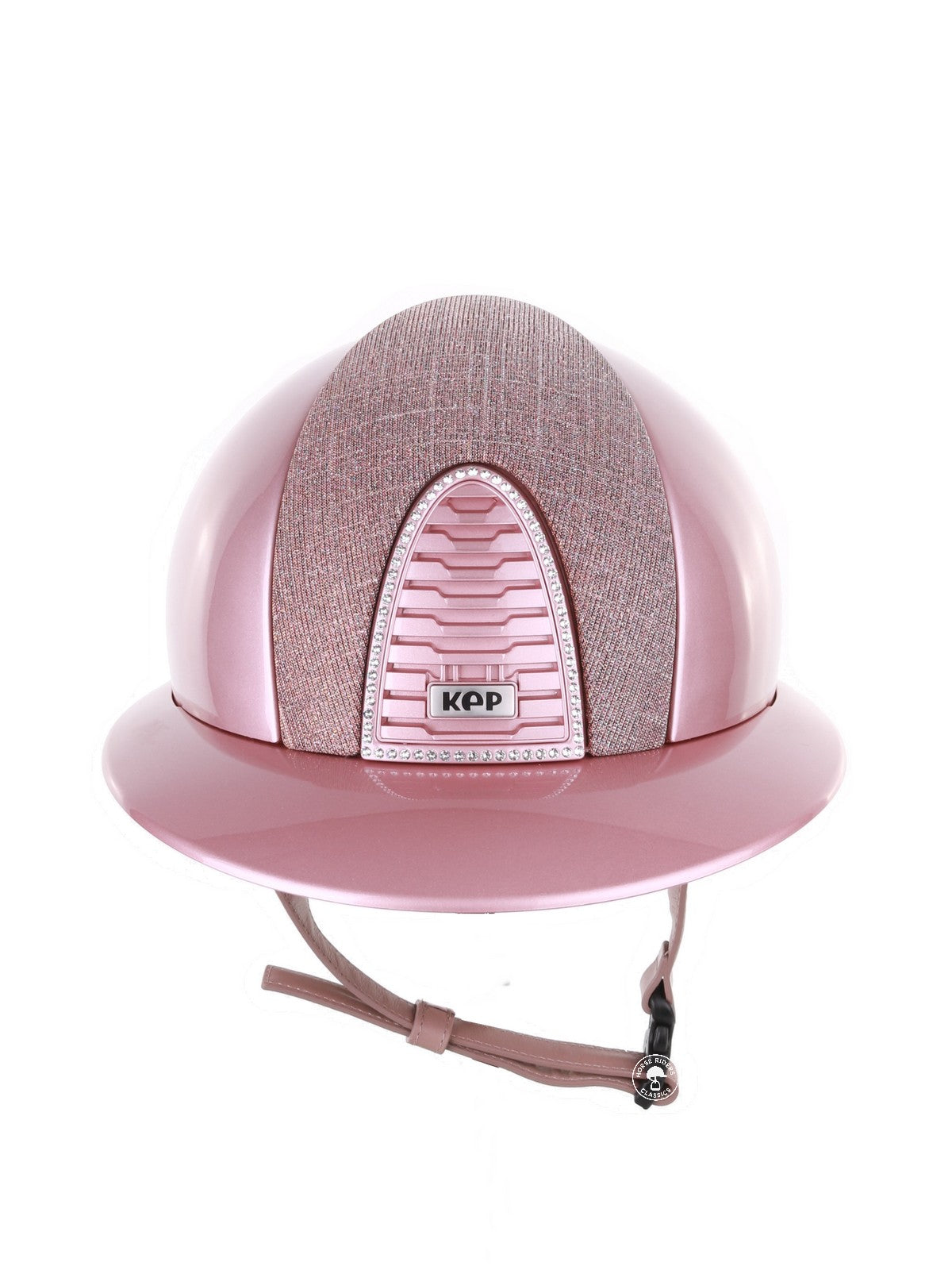 Kep Italia Paardrijhelm Cromo 2.0 Diamond Polo Klep Roze Swarovski Frame Galassia Pink Insert