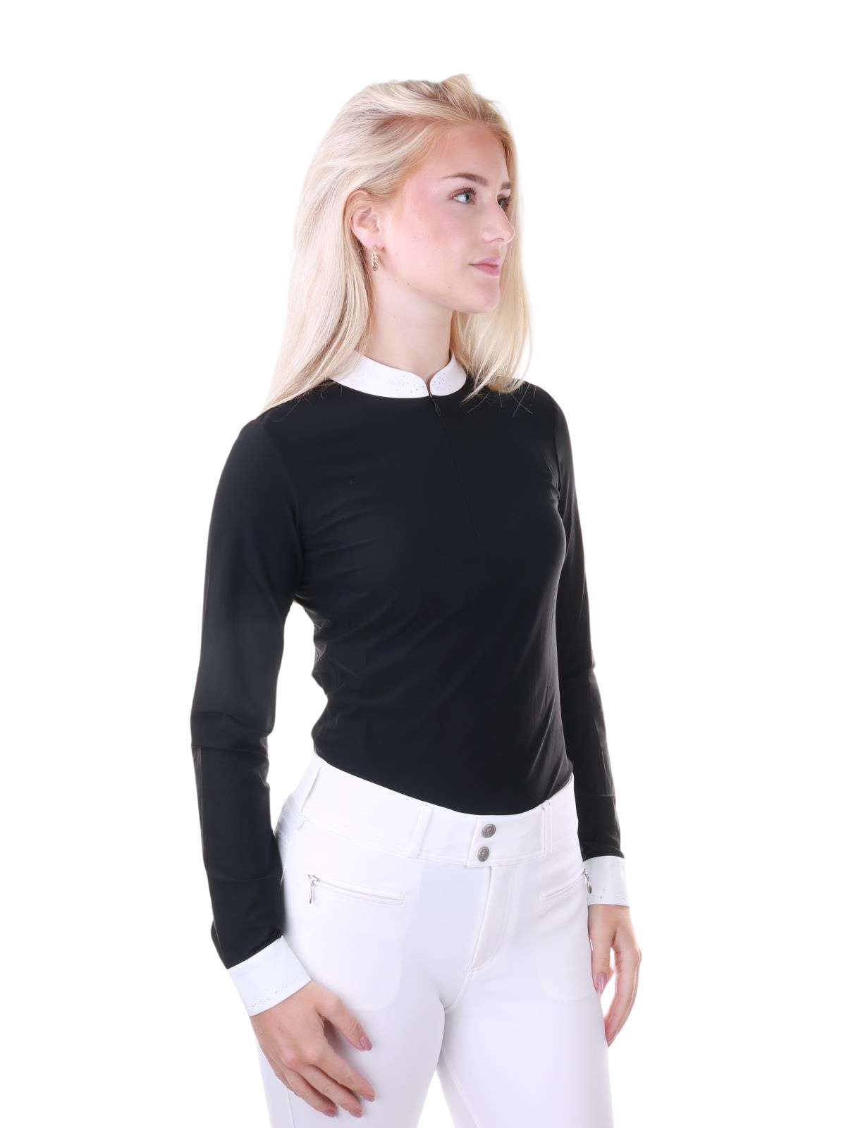 Chemise de compétition à manches longues pour femmes Louisella noire Samshield