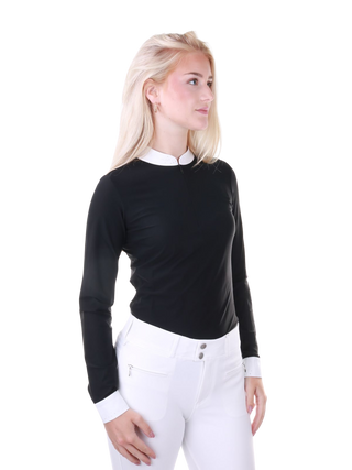 Chemise de compétition à manches longues pour femmes Louisella noire Samshield