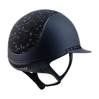 Samshield 2.0 Casque d'équitation Miss Shield Shadowmatt Crystal Leaf 5 Cristaux Marine