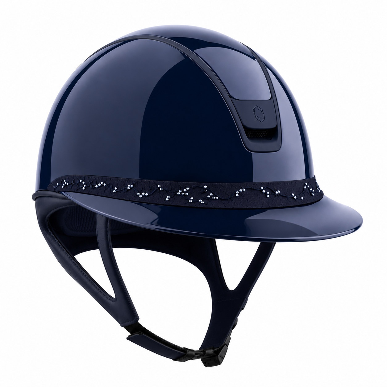 Samshield 2.0 Paardrijhelm Miss Shield Shadowglossy Crystal Leaf FB Matt Navy Navy